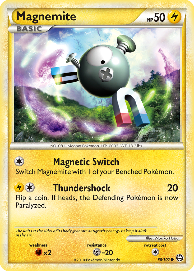 Magnemite (68/102) [HeartGold & SoulSilver: Triumphant] | Shuffle n Cut Hobbies & Games