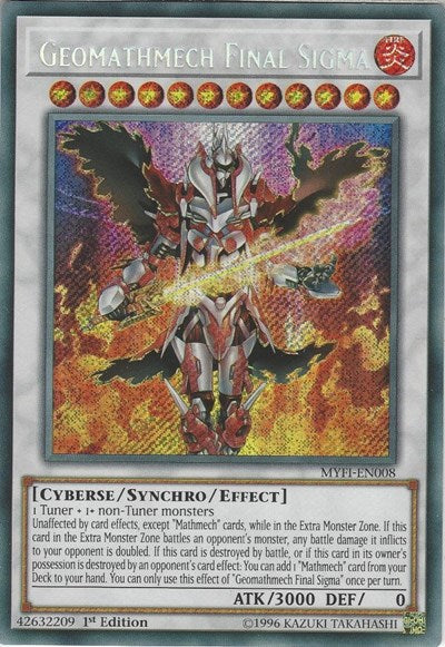 Geomathmech Final Sigma [MYFI-EN008] Secret Rare | Shuffle n Cut Hobbies & Games