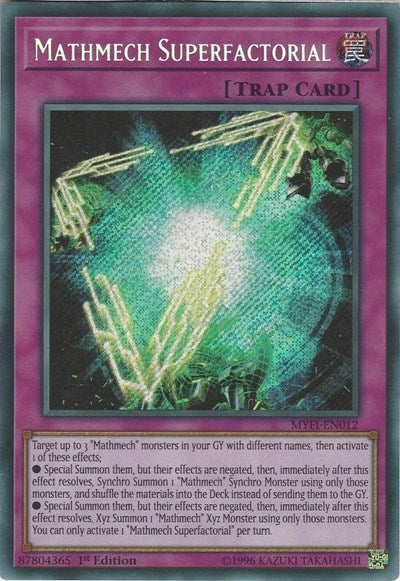 Mathmech Superfactorial [MYFI-EN012] Secret Rare | Shuffle n Cut Hobbies & Games