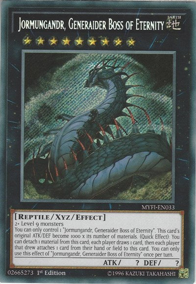 Jormungandr, Generaider Boss of Eternity [MYFI-EN033] Secret Rare | Shuffle n Cut Hobbies & Games