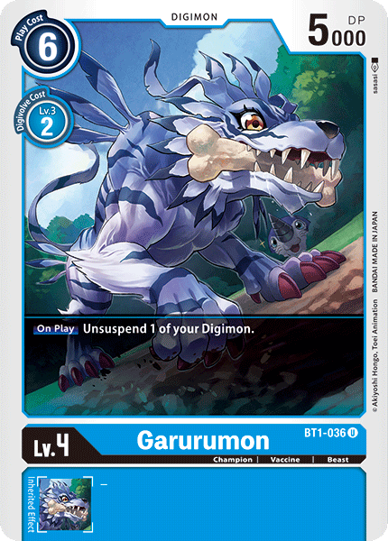 Garurumon [BT1-036] [Release Special Booster Ver.1.0] | Shuffle n Cut Hobbies & Games