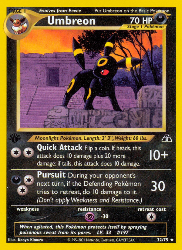 Umbreon (32/75) [Neo Discovery 1st Edition] | Shuffle n Cut Hobbies & Games