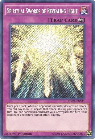 Spiritual Swords of Revealing Light [MVP1-ENS31] Secret Rare | Shuffle n Cut Hobbies & Games