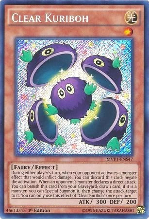 Clear Kuriboh [MVP1-ENS47] Secret Rare | Shuffle n Cut Hobbies & Games