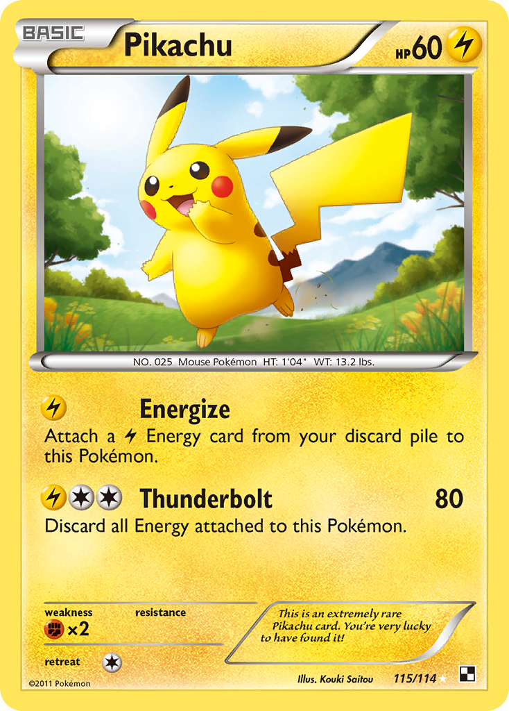 Pikachu (115/114) [Black & White: Base Set] | Shuffle n Cut Hobbies & Games