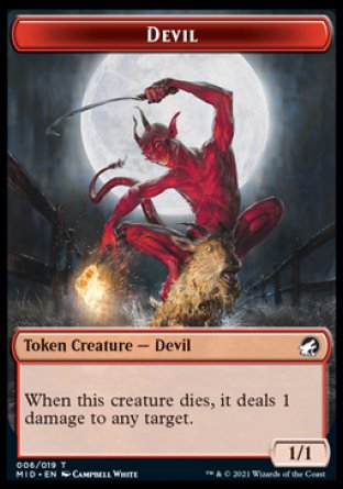 Devil Token [Innistrad: Midnight Hunt Tokens] | Shuffle n Cut Hobbies & Games