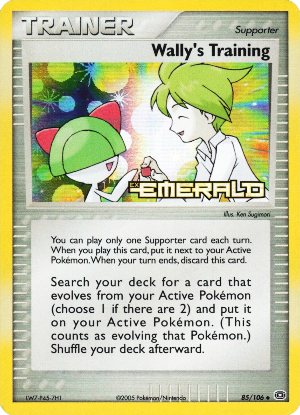 Wally's Training (85/106) (Stamped) [EX: Emerald] | Shuffle n Cut Hobbies & Games