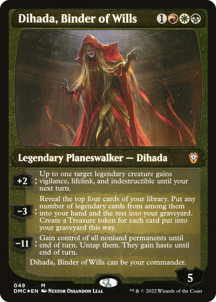 Dihada, Binder of Wills (Showcase Display Commander) [Dominaria United Commander] | Shuffle n Cut Hobbies & Games