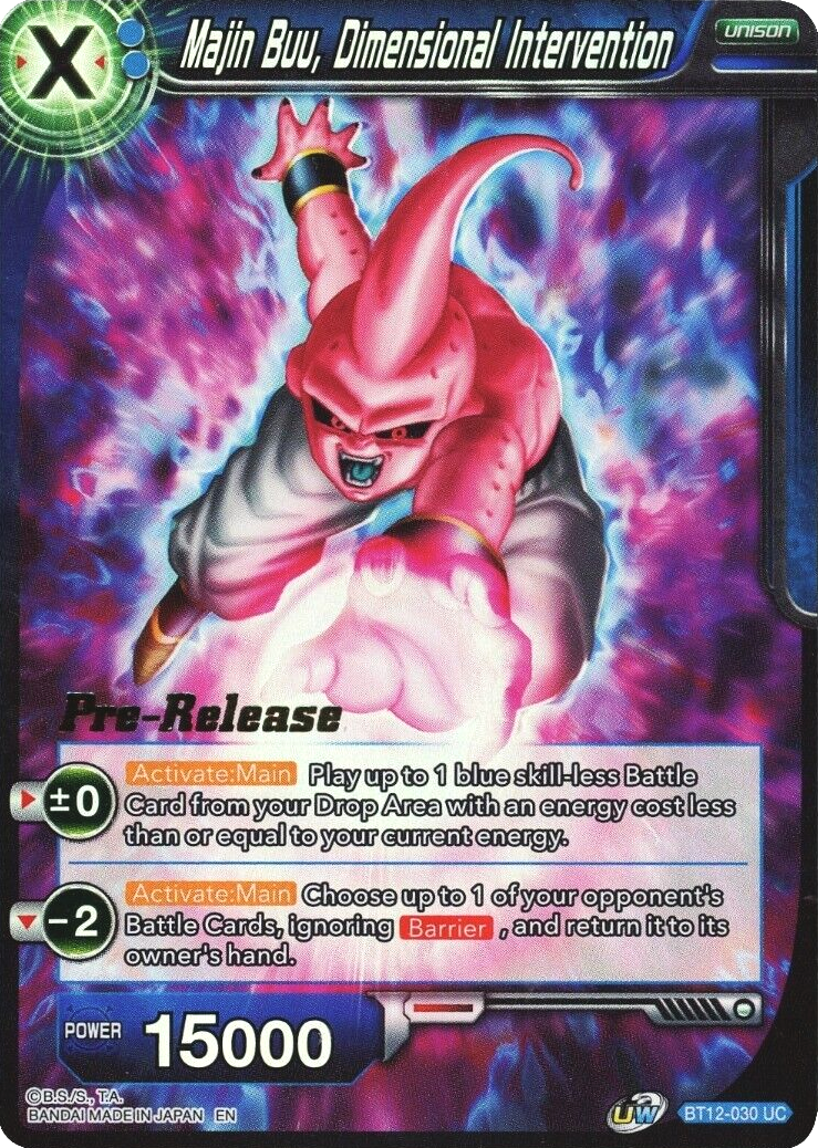 Majin Buu, Dimensional Intervention (BT12-030) [Vicious Rejuvenation Prerelease Promos] | Shuffle n Cut Hobbies & Games