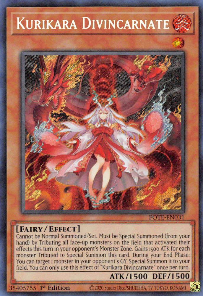 Kurikara Divincarnate [POTE-EN031] Secret Rare | Shuffle n Cut Hobbies & Games