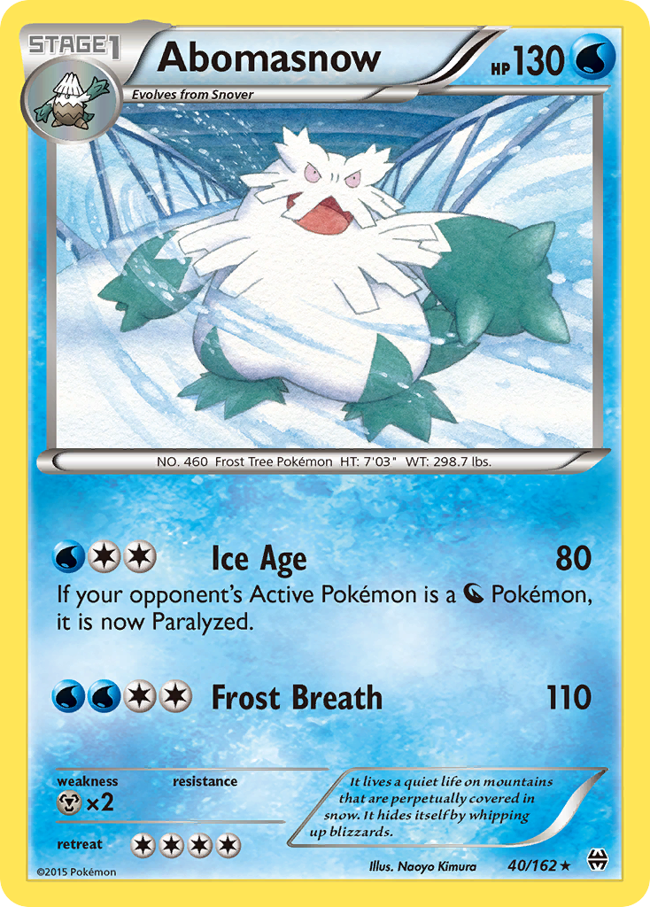 Abomasnow (40/162) [XY: BREAKthrough] | Shuffle n Cut Hobbies & Games