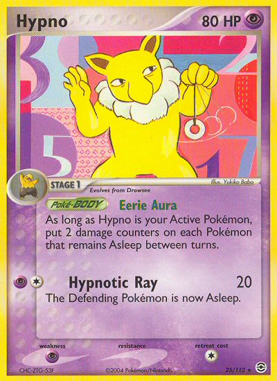 Hypno (25/112) [EX: FireRed & LeafGreen] | Shuffle n Cut Hobbies & Games