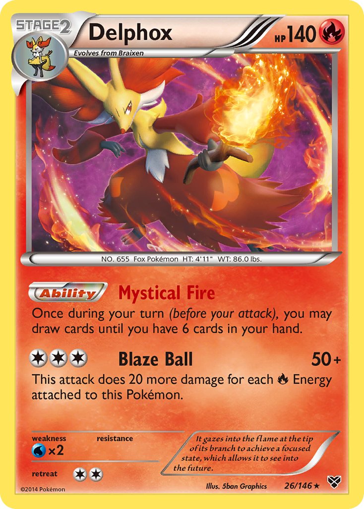 Delphox (26/146) (Cosmos Holo) (Blister Exclusive) [XY: Base Set] | Shuffle n Cut Hobbies & Games