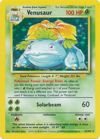 Venusaur (15/102) [Base Set Unlimited] | Shuffle n Cut Hobbies & Games