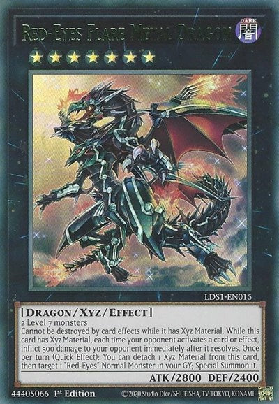 Red-Eyes Flare Metal Dragon (Green) [LDS1-EN015] Ultra Rare | Shuffle n Cut Hobbies & Games