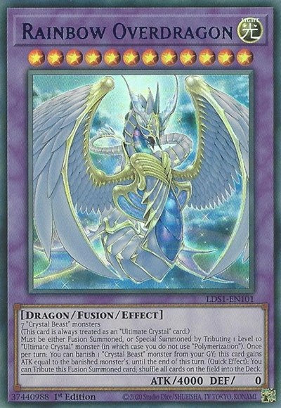 Rainbow Overdragon (Blue) [LDS1-EN101] Ultra Rare | Shuffle n Cut Hobbies & Games