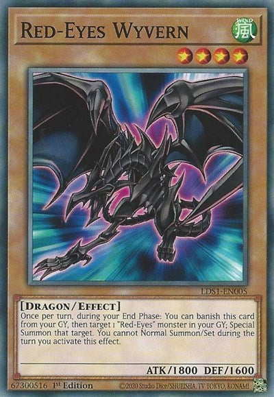 Red-Eyes Wyvern [LDS1-EN005] Common | Shuffle n Cut Hobbies & Games