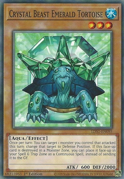 Crystal Beast Emerald Tortoise [LDS1-EN095] Common | Shuffle n Cut Hobbies & Games