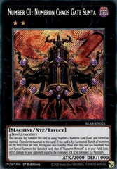 Number C1: Numeron Chaos Gate Sunya [BLAR-EN021] Secret Rare | Shuffle n Cut Hobbies & Games