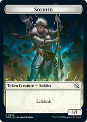 Soldier // Teferi Akosa of Zhalfir Emblem Double-Sided Token [March of the Machine Tokens] | Shuffle n Cut Hobbies & Games
