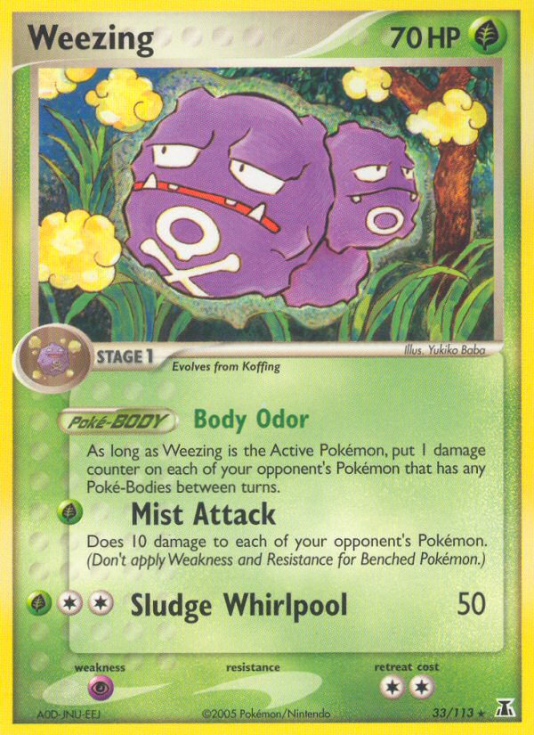 Weezing (33/113) [EX: Delta Species] | Shuffle n Cut Hobbies & Games