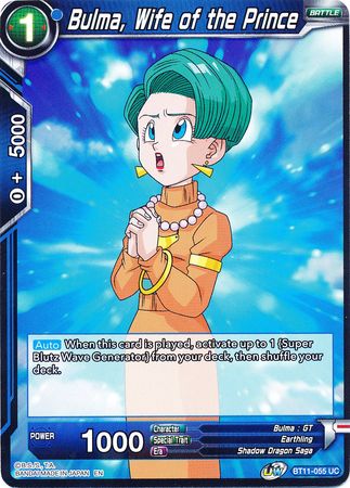 Bulma, Wife of the Prince [BT11-055] | Shuffle n Cut Hobbies & Games