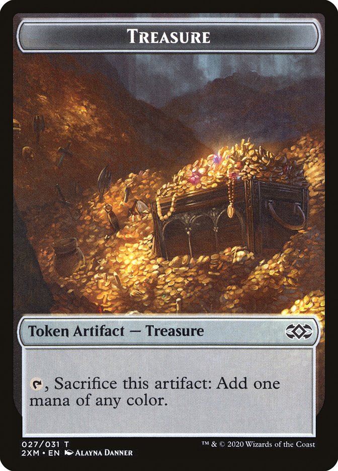 Elemental // Treasure Double-Sided Token [Double Masters Tokens] | Shuffle n Cut Hobbies & Games