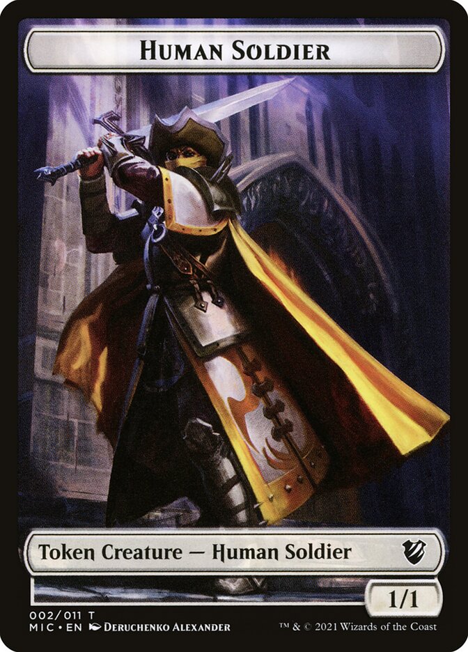 Germ // Human Soldier Double-Sided Token [Double Masters Tokens] | Shuffle n Cut Hobbies & Games