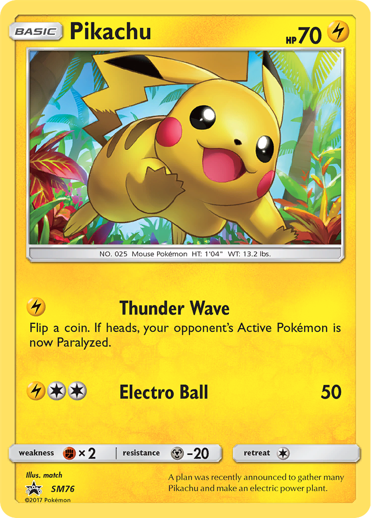 Pikachu (SM76) [Sun & Moon: Black Star Promos] | Shuffle n Cut Hobbies & Games