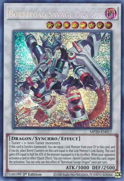 Borreload Savage Dragon [MP20-EN017] Prismatic Secret Rare | Shuffle n Cut Hobbies & Games