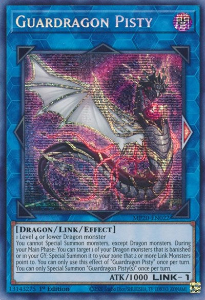 Guardragon Pisty [MP20-EN022] Prismatic Secret Rare | Shuffle n Cut Hobbies & Games