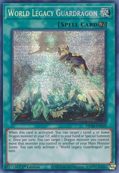 World Legacy Guardragon [MP20-EN029] Prismatic Secret Rare | Shuffle n Cut Hobbies & Games