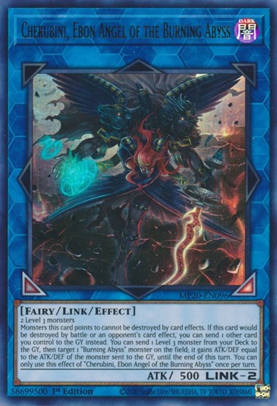 Cherubini, Ebon Angel of the Burning Abyss [MP20-EN096] Ultra Rare | Shuffle n Cut Hobbies & Games