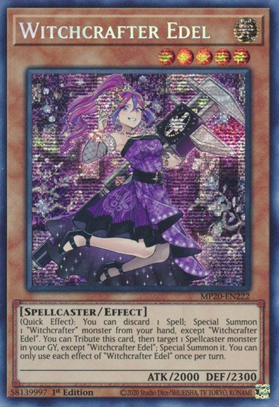 Witchcrafter Edel [MP20-EN222] Prismatic Secret Rare | Shuffle n Cut Hobbies & Games