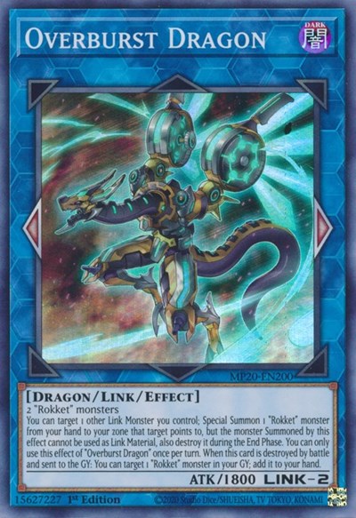 Overburst Dragon [MP20-EN200] Super Rare | Shuffle n Cut Hobbies & Games