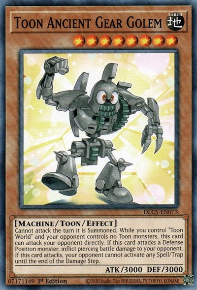 Toon Ancient Gear Golem [DLCS-EN073] Common | Shuffle n Cut Hobbies & Games