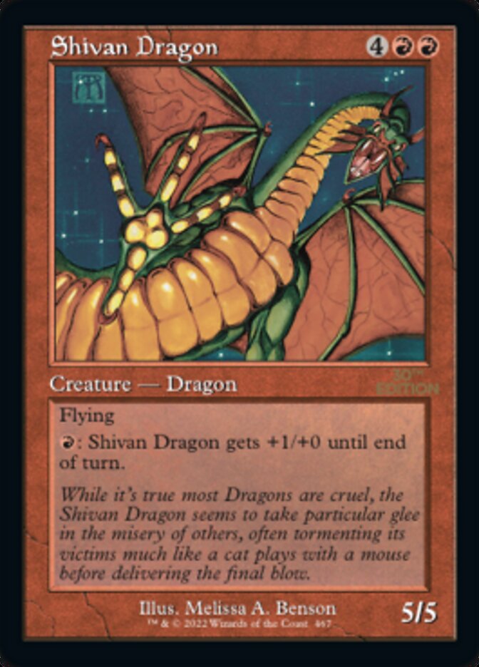 Shivan Dragon (Retro) [30th Anniversary Edition] | Shuffle n Cut Hobbies & Games