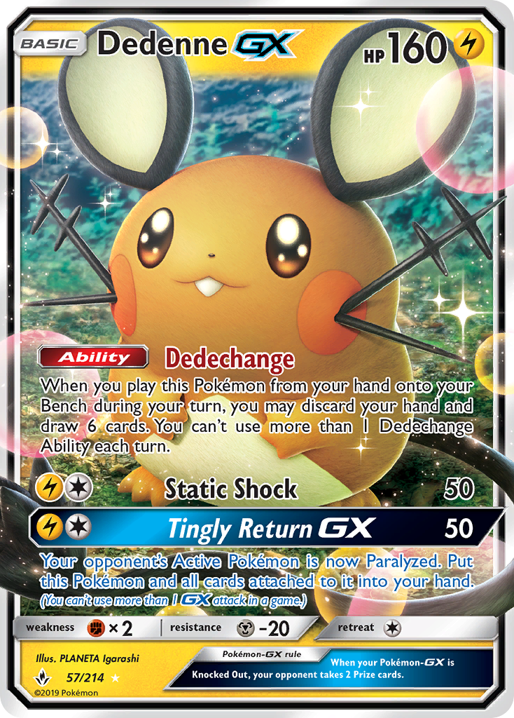 Dedenne GX (57/214) [Sun & Moon: Unbroken Bonds] | Shuffle n Cut Hobbies & Games