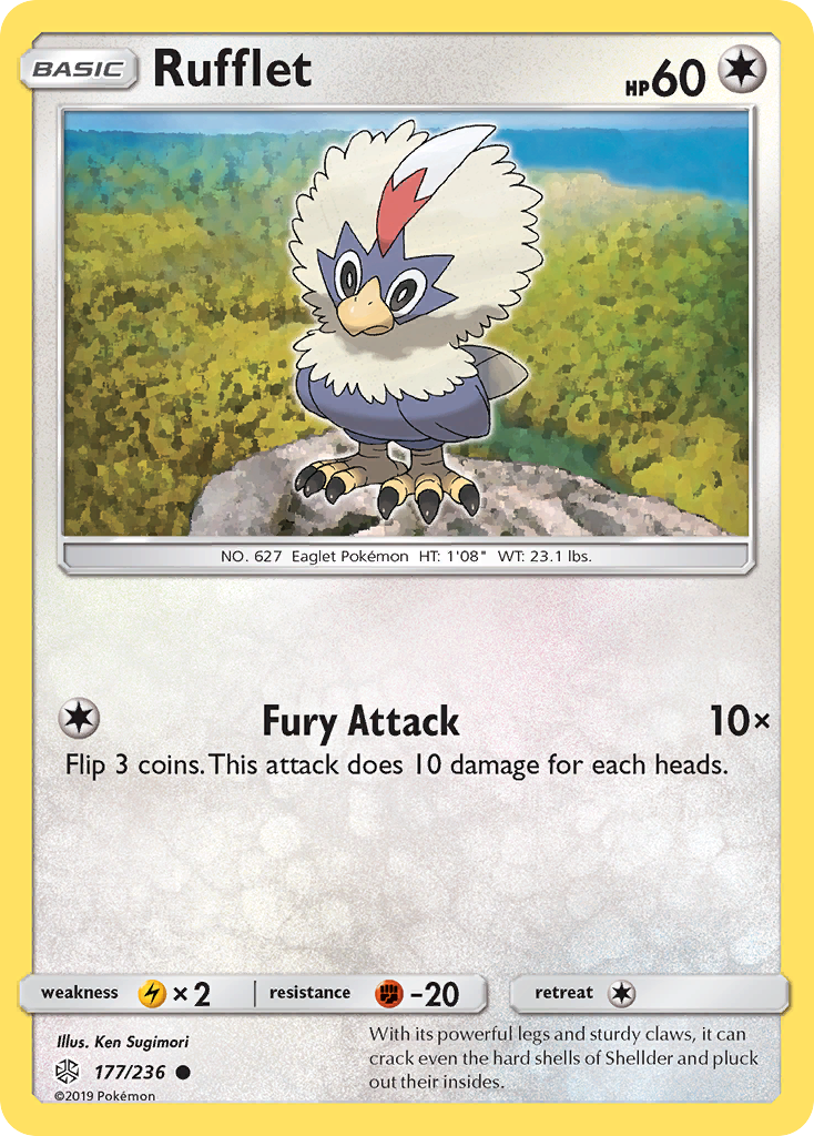 Rufflet (177/236) [Sun & Moon: Cosmic Eclipse] | Shuffle n Cut Hobbies & Games