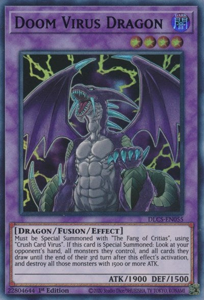 Doom Virus Dragon (Green) [DLCS-EN055] Ultra Rare | Shuffle n Cut Hobbies & Games