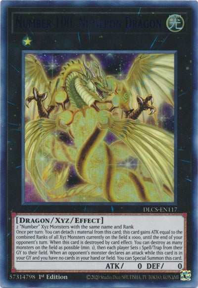 Number 100: Numeron Dragon (Blue) [DLCS-EN117] Ultra Rare | Shuffle n Cut Hobbies & Games