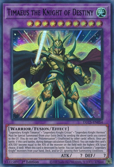 Timaeus the Knight of Destiny (Green) [DLCS-EN054] Ultra Rare | Shuffle n Cut Hobbies & Games