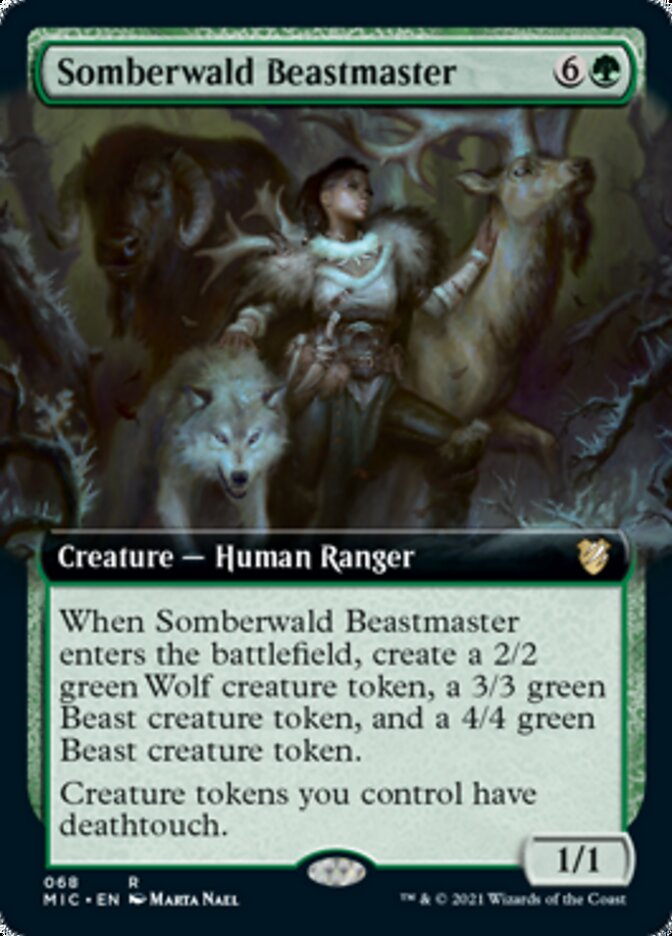 Somberwald Beastmaster (Extended Art) [Innistrad: Midnight Hunt Commander] | Shuffle n Cut Hobbies & Games