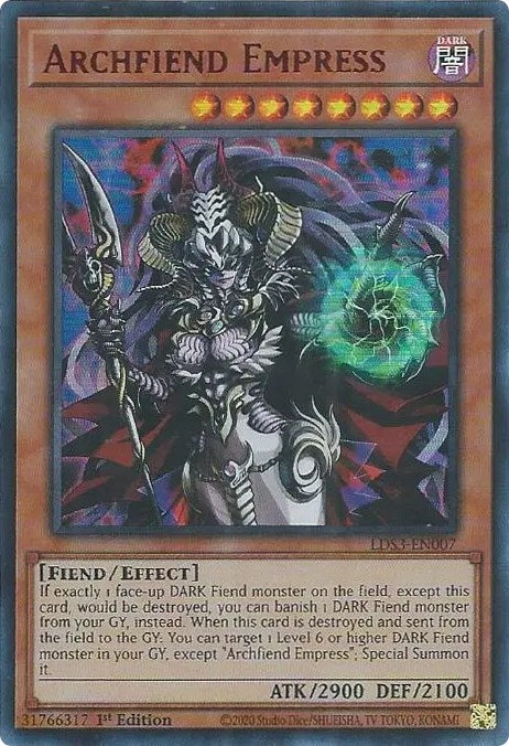 Archfiend Empress (Red) [LDS3-EN007] Ultra Rare | Shuffle n Cut Hobbies & Games