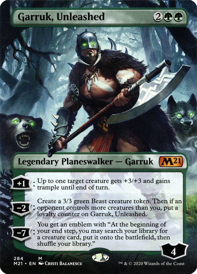 Garruk, Unleashed (Borderless) [Core Set 2021] | Shuffle n Cut Hobbies & Games