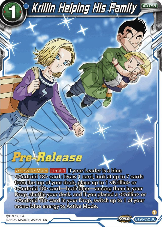 Krillin Helping His Family (BT20-052) [Power Absorbed Prerelease Promos] | Shuffle n Cut Hobbies & Games