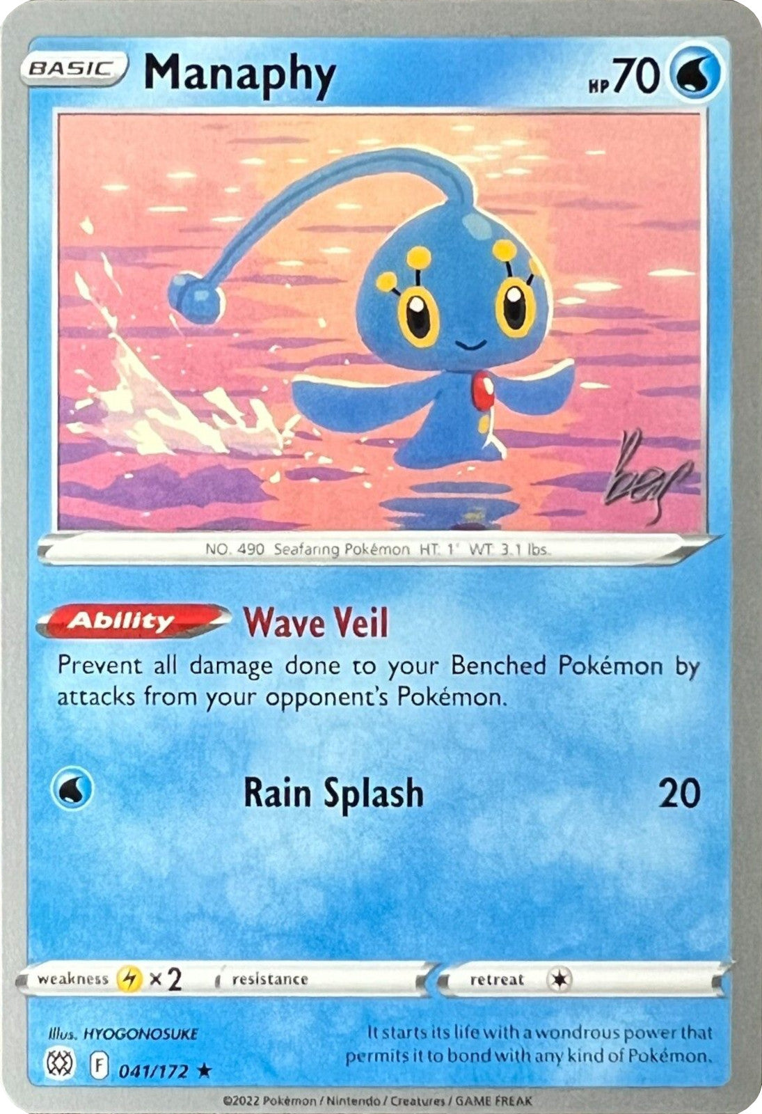 Manaphy (041/172) (Cheryl Again - Sebastian Lashmet) [World Championships 2022] | Shuffle n Cut Hobbies & Games