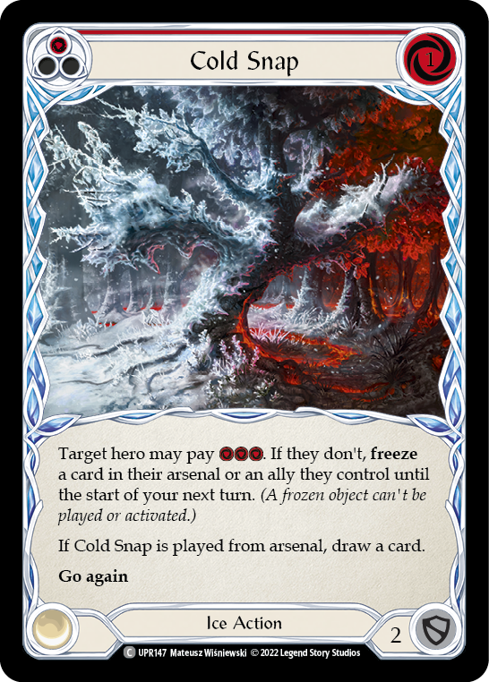 Cold Snap (Red) [UPR147] (Uprising)  Rainbow Foil | Shuffle n Cut Hobbies & Games