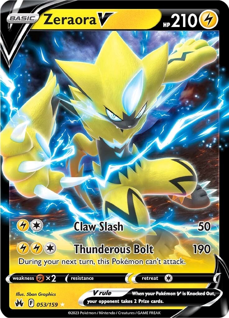 Zeraora V (053/159) [Sword & Shield: Crown Zenith] | Shuffle n Cut Hobbies & Games