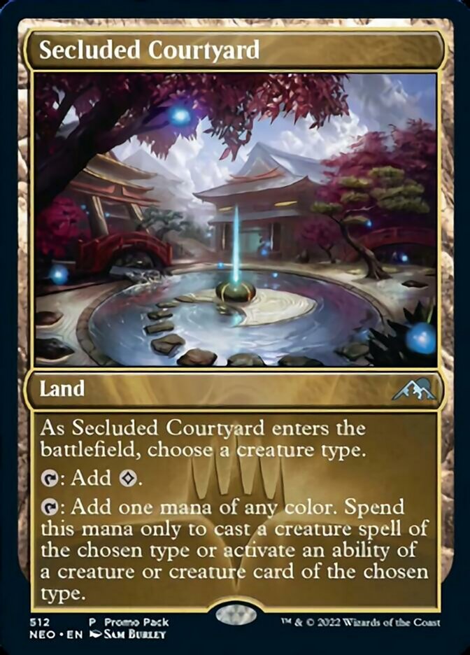 Secluded Courtyard (Promo Pack) [Kamigawa: Neon Dynasty Promos] | Shuffle n Cut Hobbies & Games